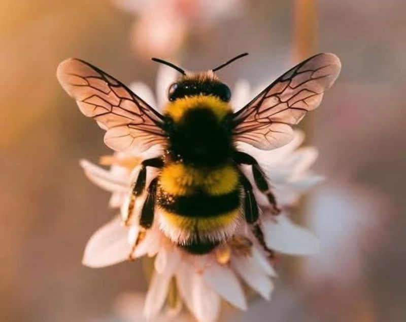 Abelha sobre flor